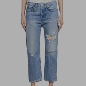 RAG &‎ BONE Boyfriend Jeans In Hel With Holes women Size 27